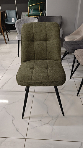 Стул на металлокаркасе Texas 4 поворотный темно-зеленый / черный из шоурума 2